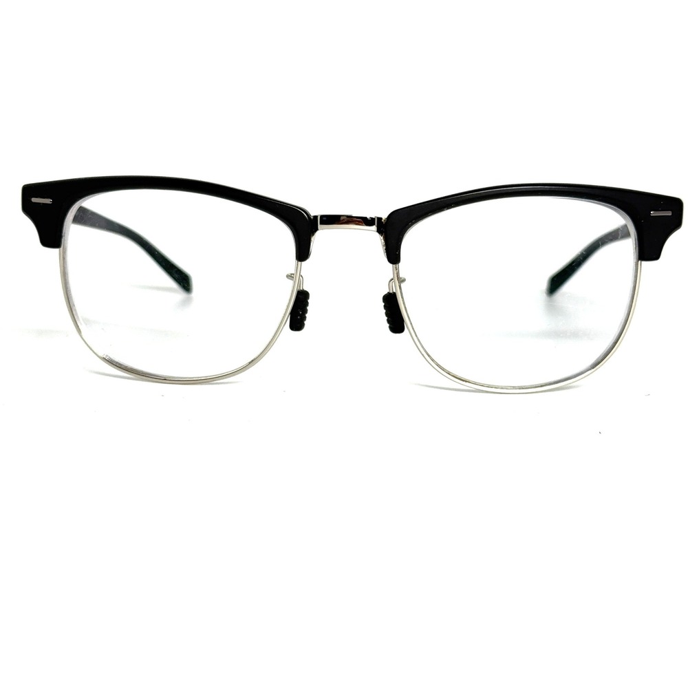 ROKA Cambridge E3507-0152 Black Silver Clubmaster Eyeglasses 52-20-135 23063